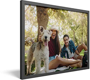 PICANOVA – Gerahmtes Bild auf Fotoboard 40x30 cm – Ihr Eigenes Foto auf Fotoboard als Personalisierte Wanddeko – Wandbild mit Wunschmotiv – Personalisierbares Geschenk, Weiß