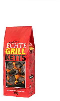 18kg Premium Grillbriketts Grillketts „100% Made IN Germany“ Kohle Holzkohle für Kugelgrill Holzkohlegrill ideal für Dutch Oven Smoker Briketts Grill Kohle