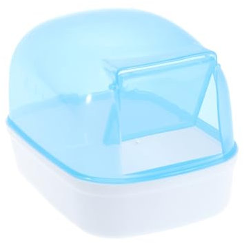 POPETPOP Accesorios De Chinchilla Polvo De Chinchilla Casa De Baño Baño De Arena para Hámsters De Hámster Azul Bañera Bañera De Arena Oso De Juguete De a