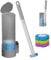 Toilet Brushes Holders, Disposable Toilet Brush with Refills Wall Hanging PP Toilet Wand Kit Rotating Brushes for Bathroom Floor Drain Hand-washing Basin