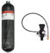 TUXING 4500psi Kohlefaser-Lufttank 3L (Leere Flasche) Paintball-Füllstation Mit Zwei Manometern Bis Zu Mit 24-Zoll-Hochdruckschlauch M18*1.5 Eisenhaltig