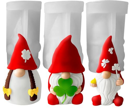 3D-kerzen selber machen weihnachten,3 Stück silikonformen gießformen-Kerzenform Silikon Kerzen Selber Machen Kerzen Formen DIY silikon kerzenformen weihnachten kerzenformen zum gießen