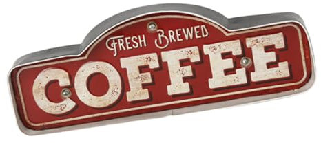 UKCOCO Elegante Coffee Shop Retro Design Energiesparende Dunkelrot Wanddekoration Für Geschäft