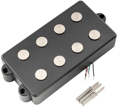Artec MMC4 Keramik Soapbar Bass Tonabnehmer Steg Pickup 12,6K für 4-Saiter MusicMan Style Bass, Schwarz
