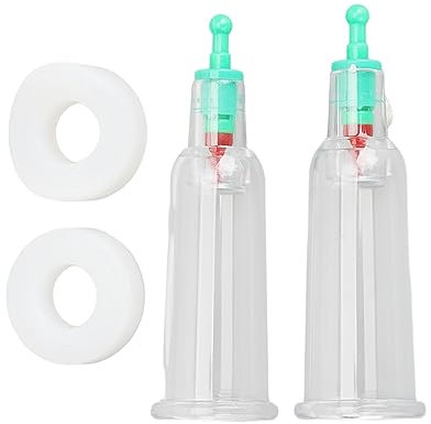 Schröpfen Therapie Set, 2 Stück Finger Schröpfen Therapie Tassen mit Silikon flach Ellenbogen Ringe Tiefenmassage Fingerspitze Vakuum Schröpfen Tassen Für Schmerzende Gelenke