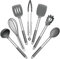 Joyfair Juego de utensilios de cocina de silicona de 7 piezas (gris), JF3695