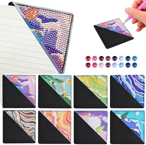 CharySim Diamond Painting Lesezeichen Diamant Painting Kinder Geschenkideen Mädchen 6-14 Jahre Teenager Bastelset Erwachsene Basteln Mädchen 7 8 9 10 11 12 Jahre Geburtstagsgeschenke Berge Meer