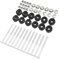 Tbest 12pcs Trampoline Screws, Trampoline Enclosure Pole Gap Spacers Galvanized Steel Enhance Stability Long Trampoline Screws Bolts and Nuts Set