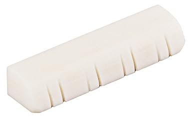SAFIGLE Mandolin Guitar 8 String Slotted Bone Nut Replacement Fits Standard Guitars Made from Oxen Bone Easy to Cut