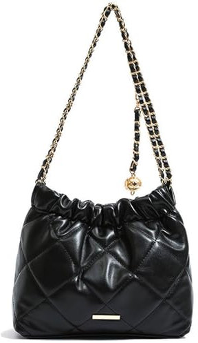 JiaDanweng Damen Leder Crossbody Bag Schwarz Henkeltasche Schultertasche Handtaschen Handy Umhängetasche Elegant für Frauen - Groß Handytasche mit Schultergurt, Klein Shopping Tasche