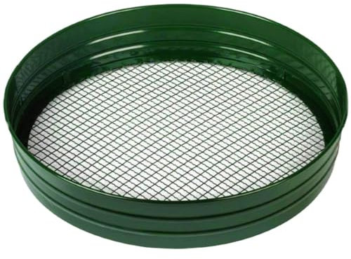 KetoPlastics Garden Sieve Soil Sieve Metal Large Riddle Fine Mesh Garden Sieve - Ideal Gardening Tool, Soil Sifter and Compost Filter 7mm 3/8 Inch Mesh