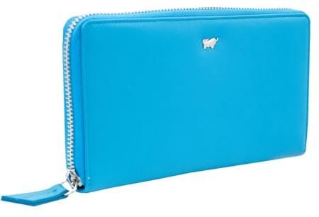 BRAUN BÜFFEL Leder Geldbörse Joy Zip Wallet 18CS Turquoise türkis