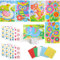 Fizdoqg 6 Stück Mosaik Bastelset Kinder Mosaik-Set für Kinder Klebebilder für Kinder Mosaik Basteln Kinder Glitter Moosgummi Mosaik-Bild Mosaik Kinder Geschenke für Mädchen Jungen