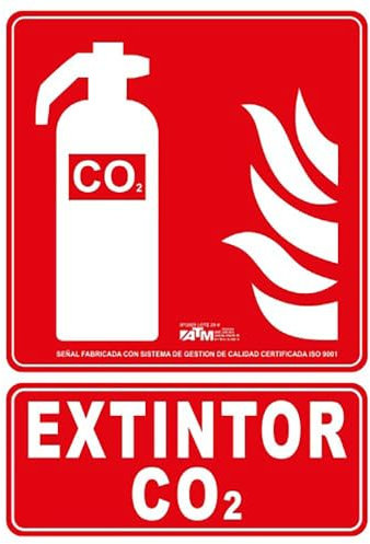 AGHASA ASB020 Feuerlöscher CO2 PVC 0,7 Klasse B 210 x 300 mm