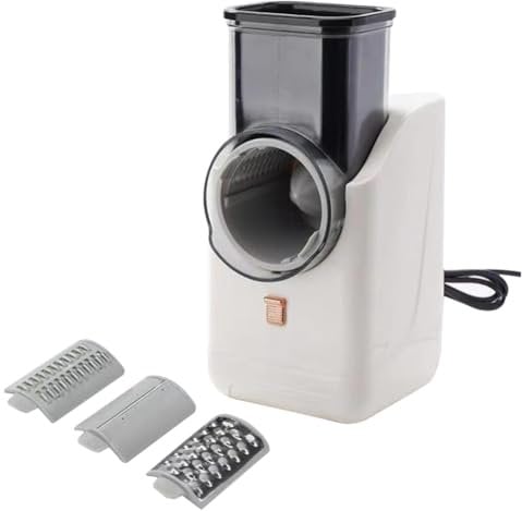 Rordigo Versatile Electric Cheese Grater, Removable Electric Salad Maker for Home Kitchen, Vegetable Cutter for Potato Cheese, Easy to Use