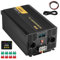 VEVOR Wechselrichter Reiner Sinuswelle 3 kW DC 24 V auf AC 230 V Spannungswandler mit USB-Anschluss LCD-Display Fernbedienung und EU-Steckdosen für Wohnmobil LKW Auto Solaranlage Reisen Camping