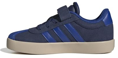adidas Unisex Kinder VL Court 3.0 Hook and Loop Shoes Kids, Dark Blue/Team royal Blue/Wonder beige, 31 1/2 EU