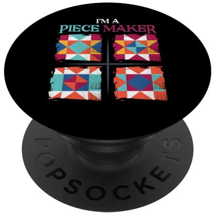 Quilt-Stückmacher, lustige geometrische Patchwork-Kunst, Quilten PopSockets Klebender PopGrip
