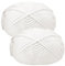 Häkelgarn Baumwolle Häkelwolle Chenille Wolle zum Häkeln 2 X 50g Häkelwolle,Weißes Yarn Dickes Baumwoll-Nylon-Mischgarn