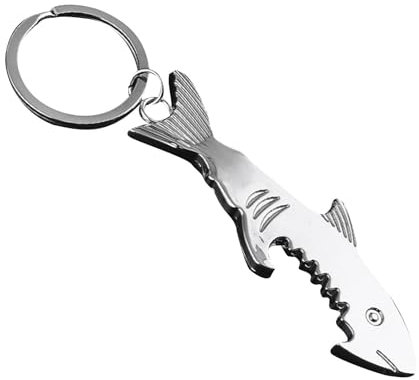 Portachiavi apribottiglie Shark - Strumento portatile per birra, portachiavi multifunzionale | Perfetto per gli uomini e come accessorio per la casa, pratico e divertente