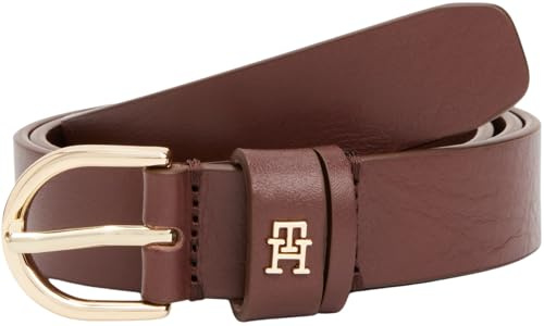 Tommy Hilfiger Damen Gürtel Essential Effortless 2,5 cm Ledergürtel, Braun (Rich Walnut), 90 cm