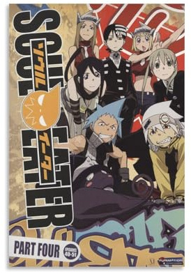 ZBSXLBNG Anime Soul Eater Poster Soul Eater & Death The Kid & Black Star Poster Wandkunst Bilddruck Moderne Familienzimmer Dekor 12x18inch(30x45cm)
