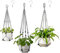Mkouo 3 Pack Macrame Plant Hangers Indoor Different Size Hanging Planter Basket Flower Pot Holder with Beads No Tassels