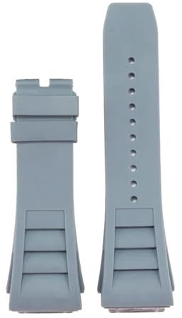 RTRCAGAKM 25 mm - 20 mm Gummiarmband passend for Richard Fit for Mille RM011 Serie Armband Schraubstil Herren Uhrenarmband(Grey-No buckle)