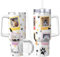Naispanda Gobelet Personnalisé avec Poignée et Paille, 40oz/1135ml Mug Isotherme Personnalisable avec Texte Nom Photo Prénom Cadeaux pour Femme Homme Maman Papa et Amis Anniversaire