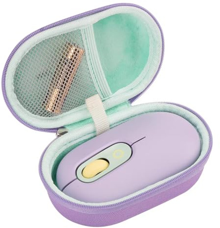AONKE Hard Travel Case Cover for Logitech Pebble Mouse 2 M350s / Pebble / Pop Mouse (Case Only) (Purple)