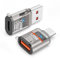 leizhan 120W USB-A vers USB-C OTG (2 Pack) pour Une Charge Rapide, Une Prise Casque et Un Transfert de Données 3 en 1 - Transparent Noir