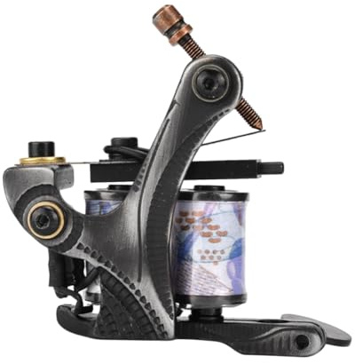 HONITANO Spulen Tattoo Coil Maschine Schwarz Leichte Vibrationsarme Permanent Art Body Tool Langlebig für Liner und Shader Professionelles Handwerksgerät für Tattoo künstler