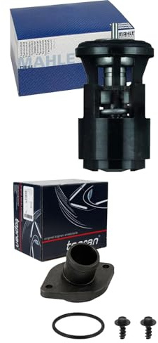 Mahle Thermostat + Topran Thermostatgehäuse | Tx 41 87D + 108 186 passend für Golf 3 4 Polo Lupo