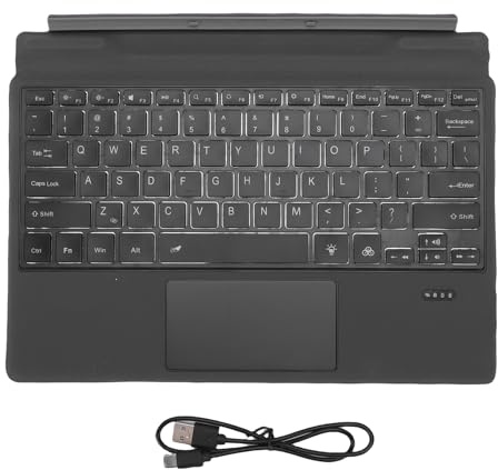 Xiuganpo Clavier Bluetooth, Clavier sans Fil avec Fonction Rétroéclairée du pavé Tactile, Installation Rapide, de Voyage Amovible adapté pour Ordinateur Portable Latitude