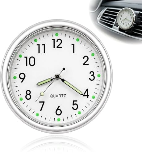 Selbstklebende Mini-Armaturenbrett-Uhr, Mini Uhr Für Auto Kleine Zum Aufkleben Auto Analog Mit Quarzwerk Kompakte Klein Für Armaturenbrett Büro Small Clock For Car Dezentes Design