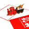 Cologne Cards 3D Weihnachtskarte - Pop-Up Karte Eisenbahn mit Nikolaus & lustigen Rentieren - einzigartige Weihnachtskarten mit Umschlag Pop-Up Karten