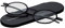 ThinOptics Manhattan Kompakte Lesebrille mit einer Stärke von 2,00 - Schwarzer-Rahmen mit magnetischem Milano-Etui