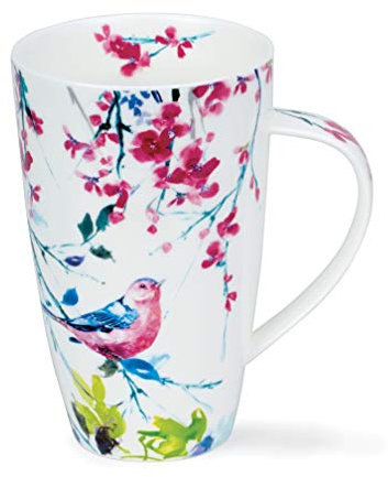 Dunoon Mug en porcelaine anglaise Motif chantons d'oiseau - Pink - Chaffinch