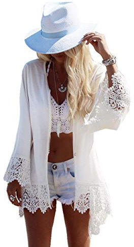 PANAX Damen Strand Chiffon Cardigan - Sommerurlaub Poncho Bikini Cover-up