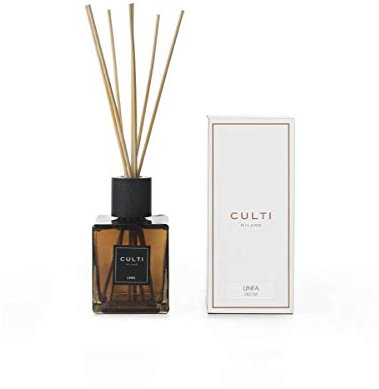 Culti Milano Diffusor Stäbchen Decor Linfa mit einem Volumen von 500 ml und der Duftnote Ribes Weiß und Cedro, Lebensdauer 3 Monate, DA DEC.CB-0500-LINFA
