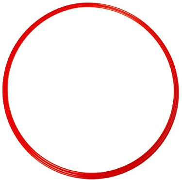 Cawila 10er Set Koordinationsringe, Verschiedene Größen und Farben (Ø50cm, rot)