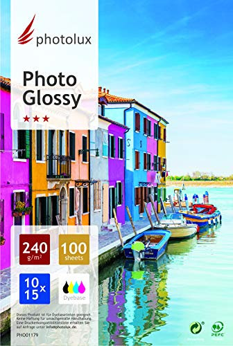 Papier für Epson EcoTank - Photolux Photo Glossy Cast Coated 240gsm 10x15 100 Blatt