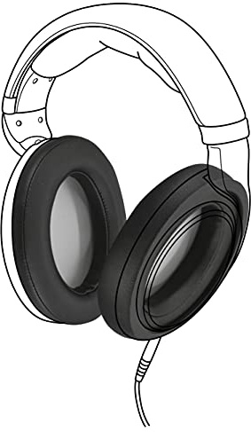 Dekoni Audio Midnight Earpadz für Sennheiser HD598, PC37x Gaming-Headset, Kunstleder, Schwarz, 2 Paar
