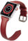 Miimall - Correa de reloj compatible con Apple Watch Series 9/8/7/6/5/4/3/2/1/SE2/Ultra 2/Ultra 49mm 45mm 44mm 42mm Classic Correa de piel para iWatch 49mm 45mm 44mm 42mm -Rojo