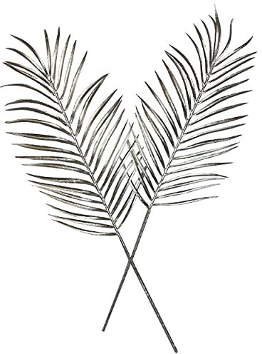 Knüllermarkt 32852 I Palmenblätter Silber I Heimdeko Gesteck Frühling künstlich Blumen I Blätter I Kunststoff I Gestecke I Vase I tropisch I Deko I Dekoration
