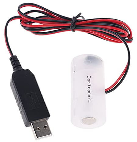 LR14 C Batterie-Eliminator, USB-Netzteil, ersetzt 1 bis 4 Stück, 1,5 V C-Zell-Batterie für Rauchmelder, LED-Lampen, Spielzeug, elektronische Geräte – PLMN