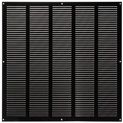 500x500mm Nera Griglia D'aria con Rete Anti Insetti - Griglie D'Aerazione/Ventilazione in Metallo