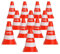 alldoro 60093 Pylonen 12er-Set für Kinder, Verkehrshütchen orange-weiß, 18 cm hoch, stapelbare Leitkegel für Slalom, Sport & Freizeit