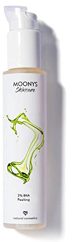 MOONYS® 2% BHA Peeling gegen unreine Haut & Pickel - Salicylsäure Exfoliator mit 1% Zink PCA - mit natürlicher Salicylsäure Poren verkleinern - Chemisches Peeling Gesicht - Made in Germany - 100ml