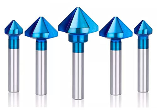 JAINGU 1pc Fraise À Chanfreiner 3 Cannelures 90 Degrés Foret À Fraiser 4.5-50mm HSS Acier Bois Métal Trou Cutter Métal Outils De Forage,40mm